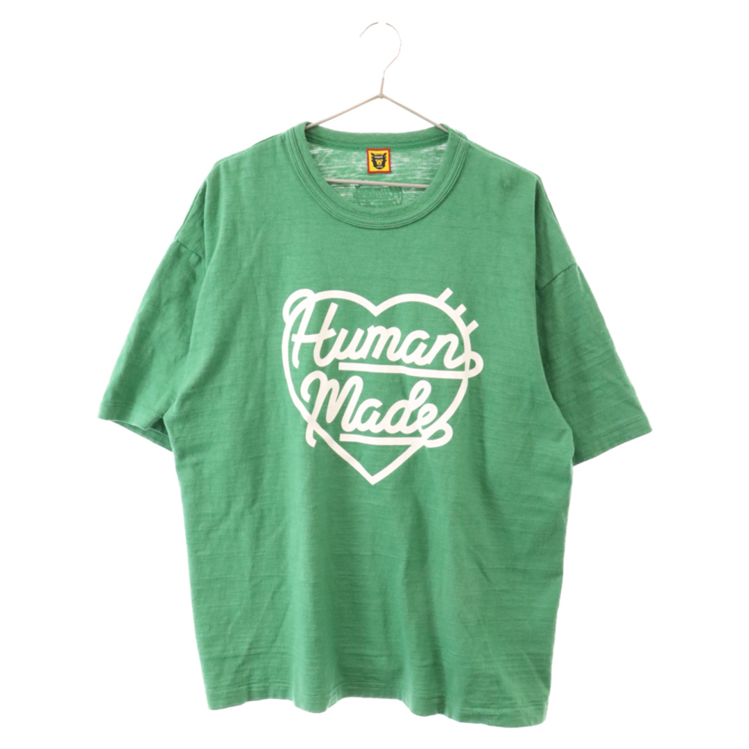 HUMAN MADE ヒューマンメイド 23SS COLOR T-SHIRT #2 カラー コットン ロゴプリント 半袖Tシャツ グリーン HM25CS038