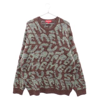 シュプリーム(Supreme)のSUPREME シュプリーム 23SS Stacked Sweater  スタックロゴニットセーター ブラウン/グリーン(ニット/セーター)