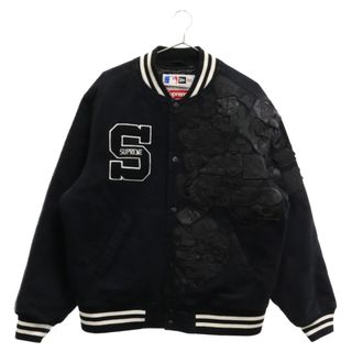 シュプリーム(Supreme)のSUPREME シュプリーム 20SS×NEW ERA×MLB Varsity Jacket ニューエラ メジャーリーグベースボール バーシティジャケット スタジャン ブラック(スタジャン)