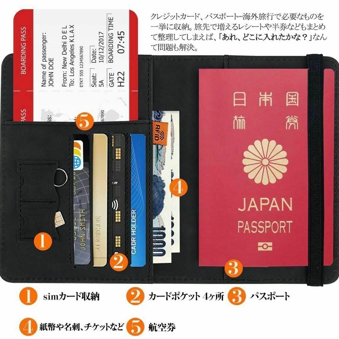 パスポートケース　財布　スキミング防止　カードケース　メンズ　レディース インテリア/住まい/日用品の日用品/生活雑貨/旅行(旅行用品)の商品写真