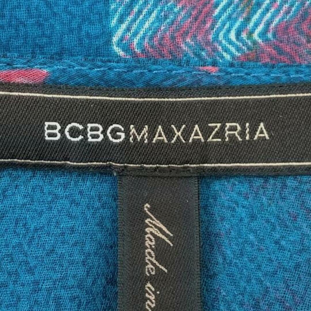 BCBGMAXAZRIA(ビーシービージーマックスアズリア)のBCBGMAXAZRIA(ビーシービージーマックスアズリア) チュニック サイズS レディース美品  - ネイビー×ボルドー×マルチ Vネック/七分袖 レディースのトップス(チュニック)の商品写真
