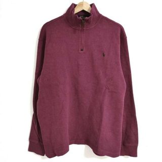 ポロラルフローレン(POLO RALPH LAUREN)のPOLObyRalphLauren(ポロラルフローレン) 長袖カットソー サイズL180/100A メンズ - ピンク ハイネック/ハーフジップ(Tシャツ/カットソー(七分/長袖))