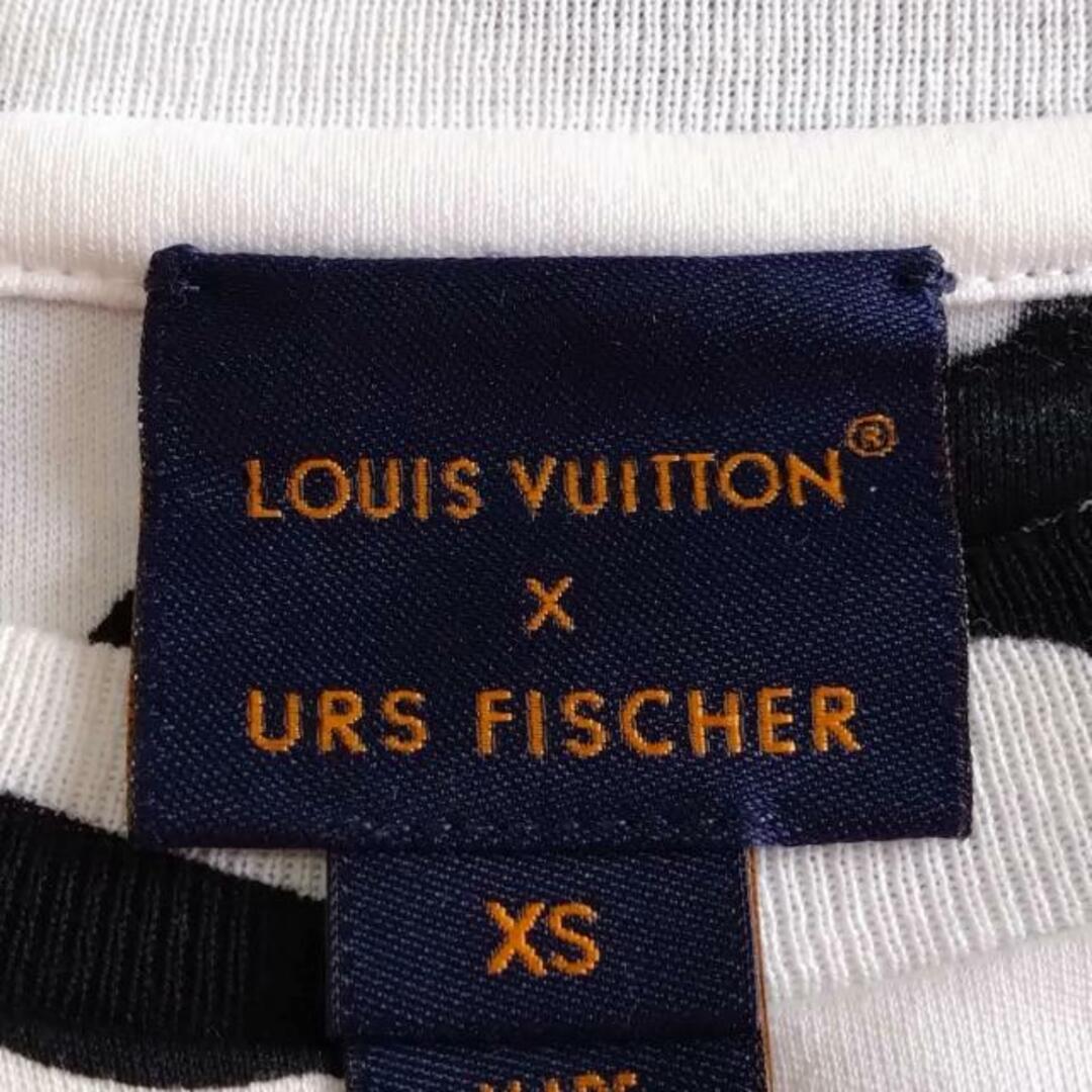 特価イラスト LOUIS VUITTON(ルイヴィトン) 半袖Tシャツ サイズXS レディース - RW211W ZIV FKTS04 白×黒 クルーネック/URS FISCHERコラボ