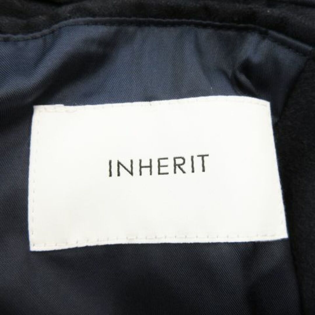 INHERIT(インヘリット)のインヘリット チェスターコート M 紺 メンズ 231122MN5R メンズのジャケット/アウター(チェスターコート)の商品写真