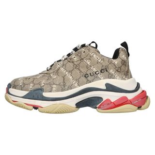 バレンシアガ(Balenciaga)のBALENCIAGA バレンシアガ 21AW×GUCCI グッチ ザ ハッカープロジェクト トリプルエス ローカットスニーカー ブラウン 40 681066(スニーカー)