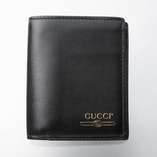Gucci - K3367M 美品 グッチ ヴィンテージロゴ 本革 パス付き 二つ折 財布