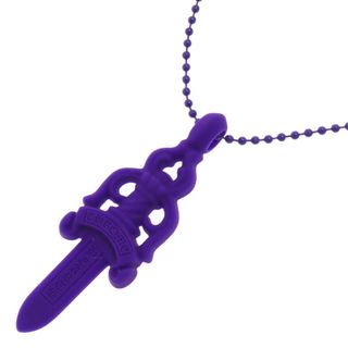 クロムハーツ(Chrome Hearts)のCHROME HEARTS クロムハーツ CH DAGGER PENDANT シリコンラバー CHダガーペンダント ネックレス ボールチェーン パープル(ネックレス)