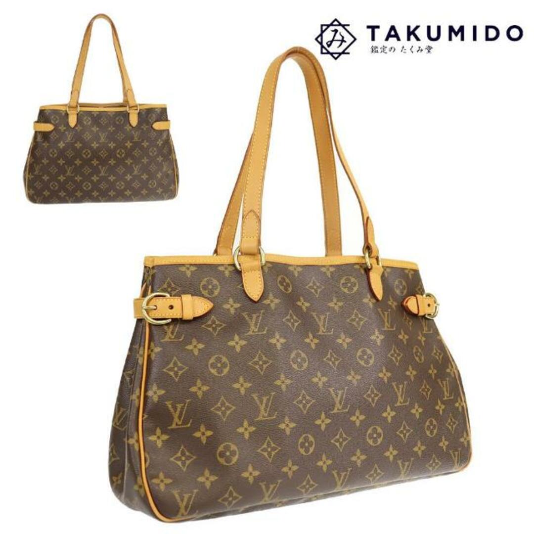 LOUIS VUITTON(ルイヴィトン)のルイヴィトン トートバッグ バティニョール オリゾンタル M51154 中古 モノグラム ライン ブラウン レザー LOUIS VUITTON 【中古】 | ショルダー 肩掛け カバン 手提げ鞄 レディース バック ファッション ABランク レディースのバッグ(トートバッグ)の商品写真