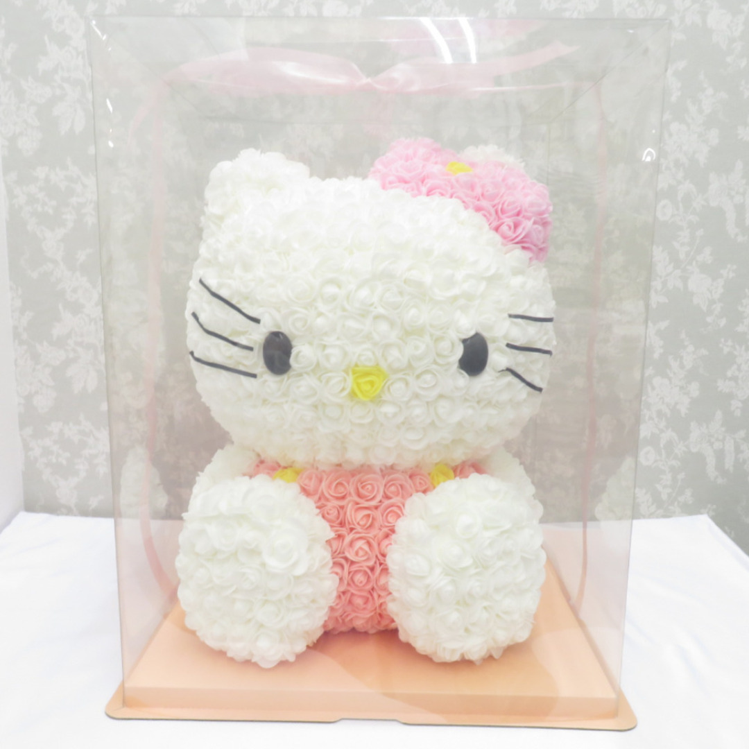 ハローキティ(ハローキティ)のSANRIO (サンリオ) インテリア ハローキティ ビッグサイズ フェイクフラワー 45cm 造花 フラワーアレジメント バラ 置物 インテリア/住まい/日用品のインテリア小物(置物)の商品写真