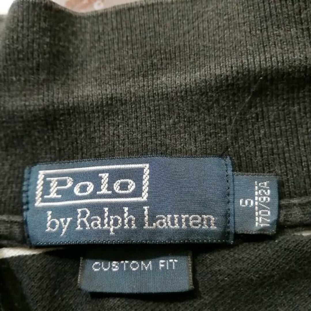 POLO RALPH LAUREN(ポロラルフローレン)のPOLObyRalphLauren(ポロラルフローレン) 半袖ポロシャツ サイズS メンズ - 黒×白 ボーダー メンズのトップス(ポロシャツ)の商品写真