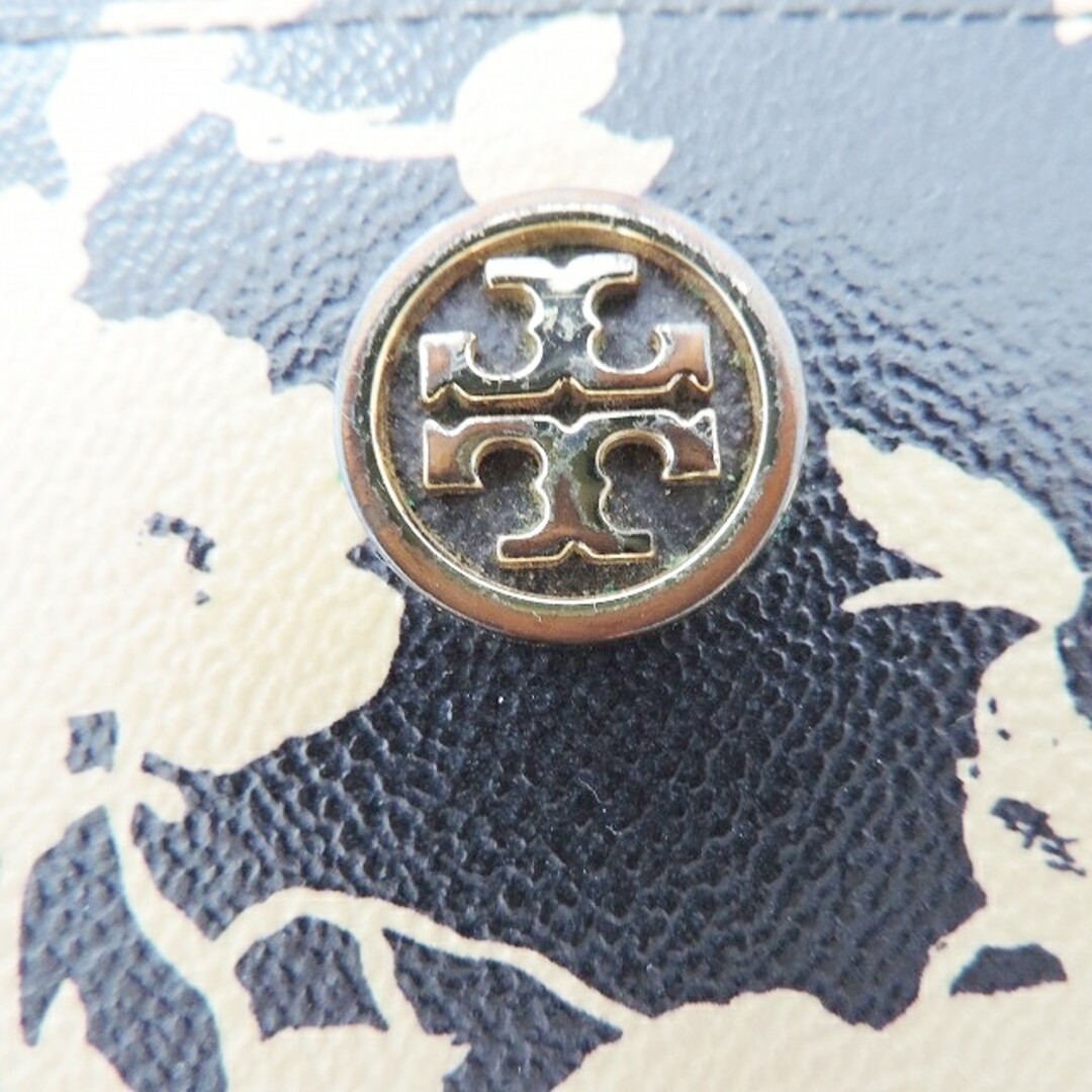 Tory Burch(トリーバーチ)のTORY BURCH(トリーバーチ) 長財布 - ダークネイビー×アイボリー ラウンドファスナー レザー レディースのファッション小物(財布)の商品写真