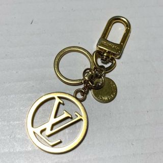 ルイヴィトン(LOUIS VUITTON)のLOUIS VUITTON(ルイヴィトン) キーホルダー(チャーム) バッグチャームLVサークル M68000 ゴールド 金属素材(キーホルダー)