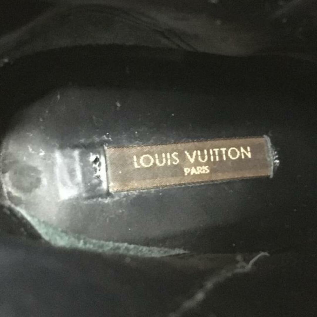 LOUIS VUITTON(ルイヴィトン)のLOUIS VUITTON(ルイヴィトン) ショートブーツ 35 1/2 レディース - 黒 モノグラムミニ・キャンバス×レザー レディースの靴/シューズ(ブーツ)の商品写真