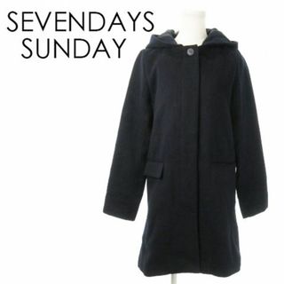 SEVENDAYS=SUNDAY - セブンデイズサンデイ フーディー2wayコート L 紺 231023AO1R