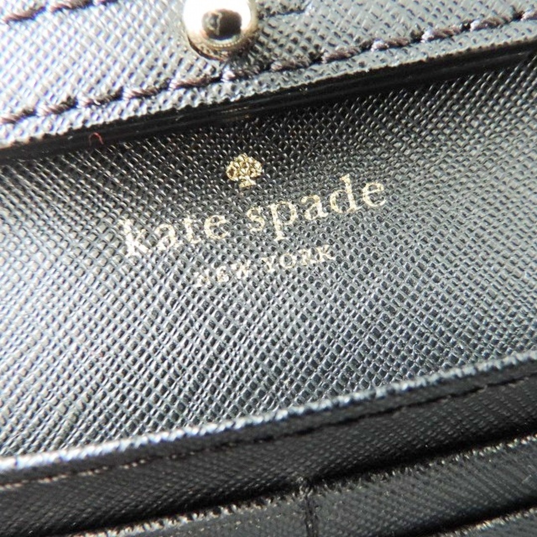 岡山 Kate spade(ケイトスペード) 財布 - PWRU5846 黒×レッド ショルダーウォレット レザー