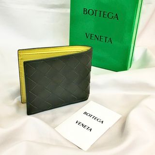 ボッテガヴェネタ(Bottega Veneta)のBOTTEGA VENETA ボッテガヴェネタ イントレチャート カーフレザー 二つ折り財布 バイカラー【7283-004】(折り財布)