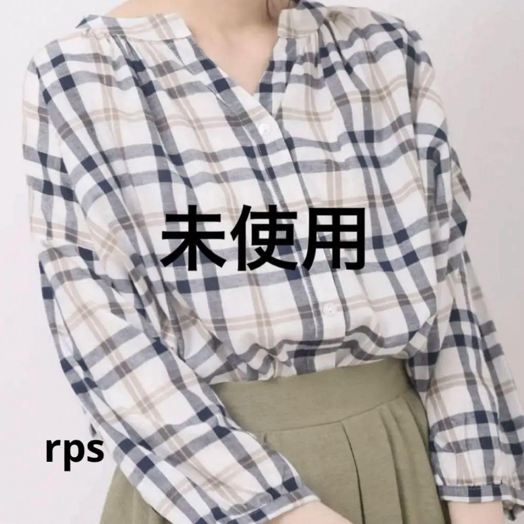 rps(アルピーエス)のrps スタンドカラービックシャツチェニック レディースのトップス(シャツ/ブラウス(長袖/七分))の商品写真