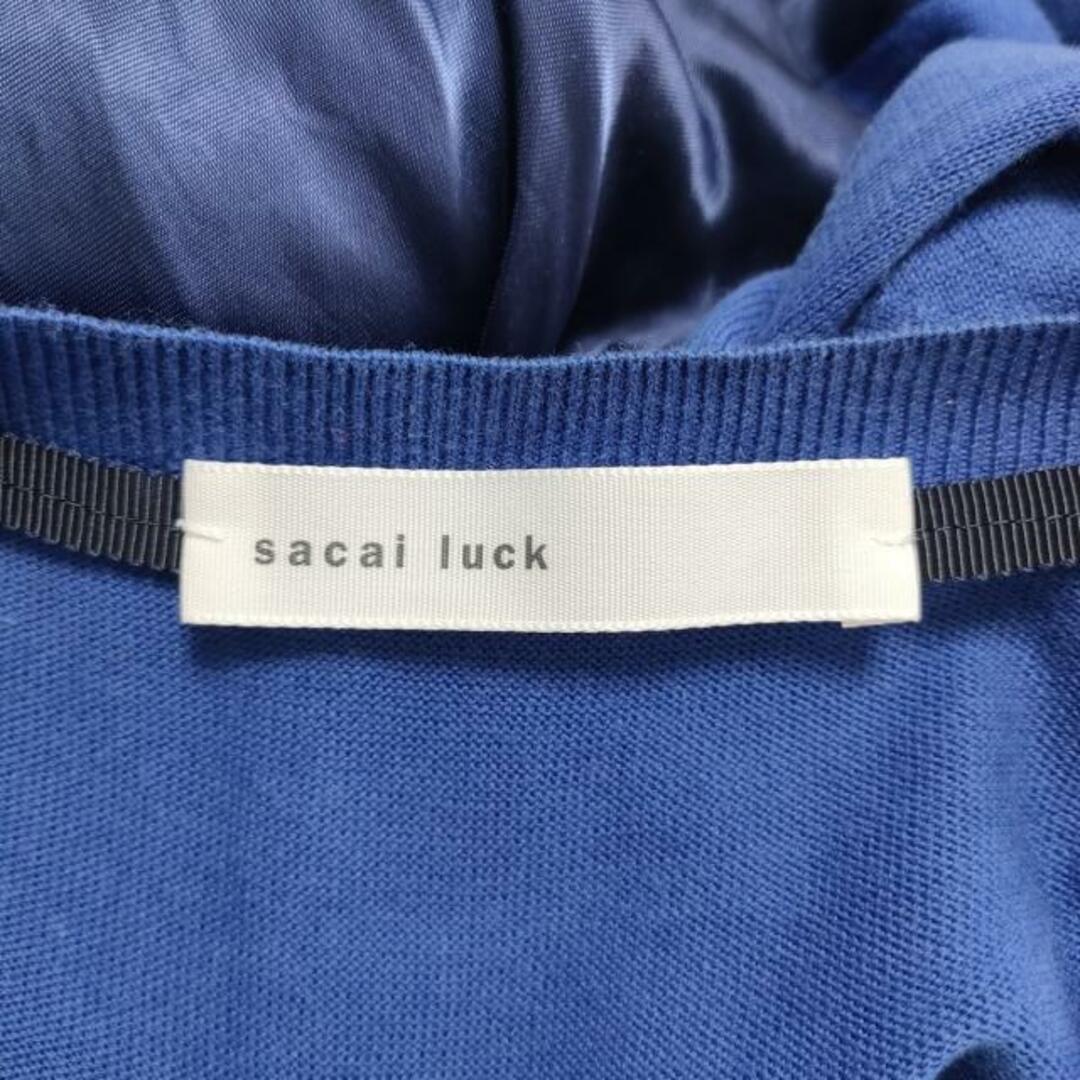 sacai luck(サカイラック)のsacai luck(サカイラック) カーディガン サイズ1 S レディース - ネイビー×ダークネイビー 長袖 レディースのトップス(カーディガン)の商品写真