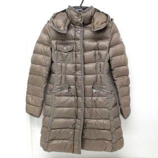 モンクレール(MONCLER)のMONCLER(モンクレール) ダウンコート サイズ00 XS レディース HERMINE A20934933905 53048 グレージュ 冬物(ダウンコート)