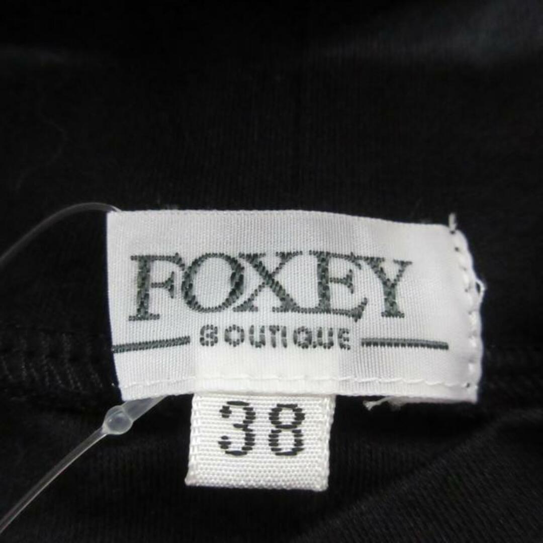 FOXEY(フォクシー)のFOXEY(フォクシー) ノースリーブカットソー サイズ38 M レディース美品  黒 タートルネック レディースのトップス(カットソー(半袖/袖なし))の商品写真