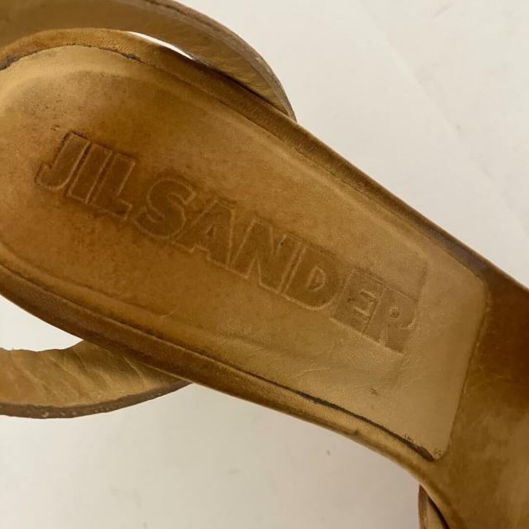 Jil Sander(ジルサンダー)のJILSANDER(ジルサンダー) サンダル 36 レディース - ベージュ アウトソール張替済み レザー レディースの靴/シューズ(サンダル)の商品写真