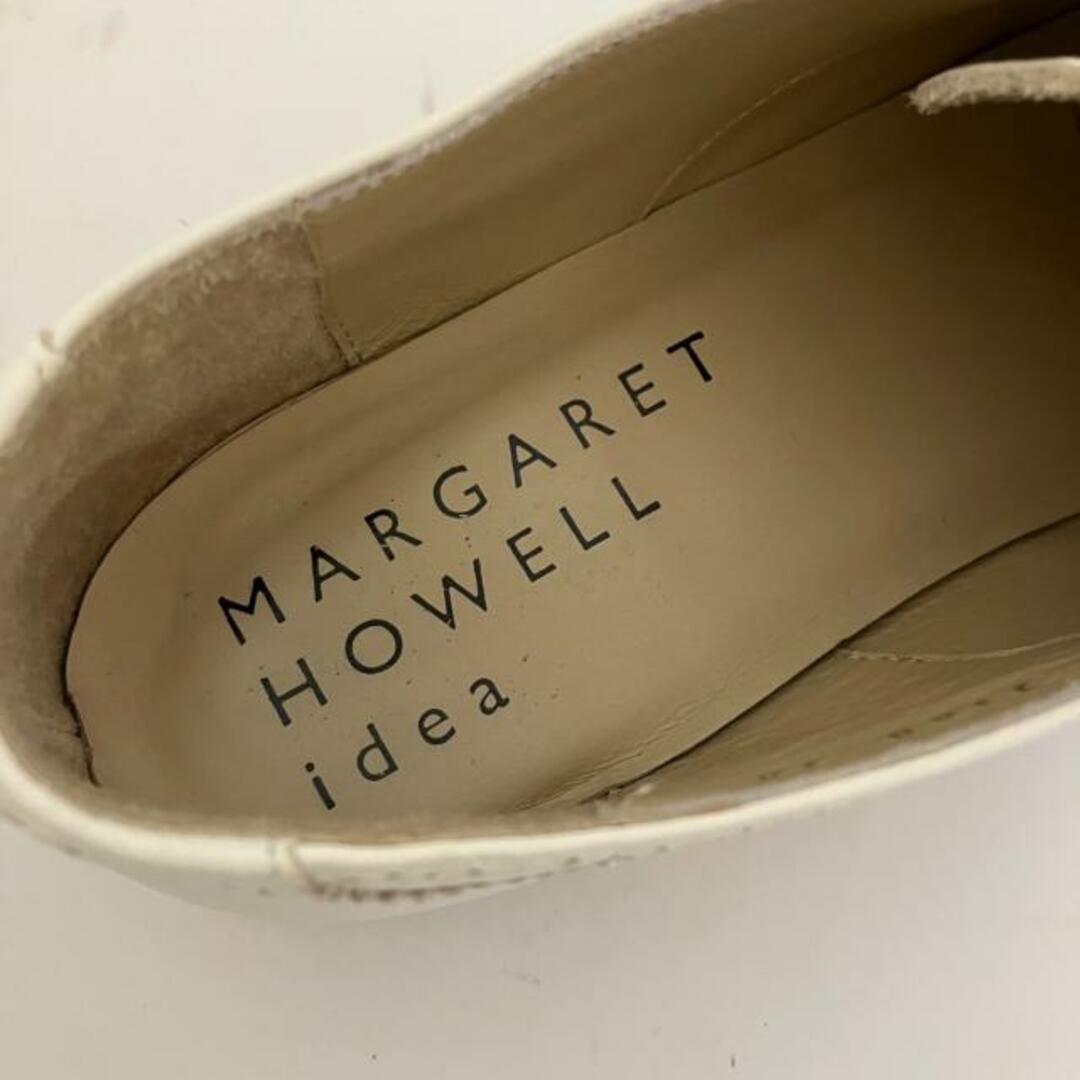 MARGARET HOWELL(マーガレットハウエル)のMargaretHowell(マーガレットハウエル) シューズ 24 レディース - 白 パンチング/ウィングチップ/レースアップ/idea レザー レディースの靴/シューズ(その他)の商品写真