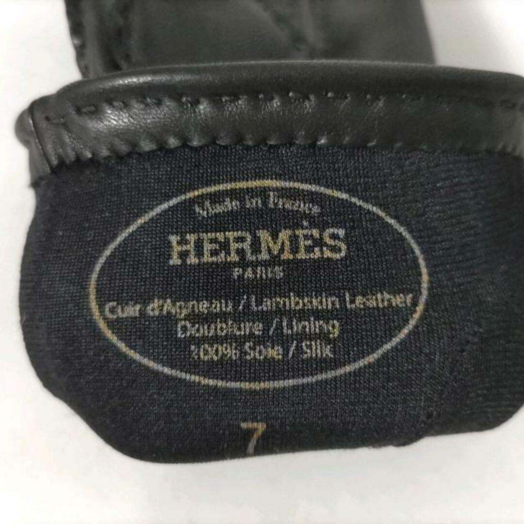 Hermes(エルメス)のHERMES(エルメス) 手袋 レディース美品  黒 レディースのファッション小物(手袋)の商品写真