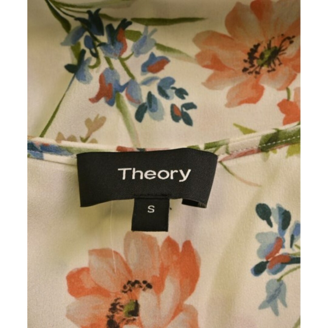 Theory - Theory セオリー ブラウス S 白等(花柄) 【古着 Theory - Theory セオリー ブラウス S 白等(花柄) 【古着