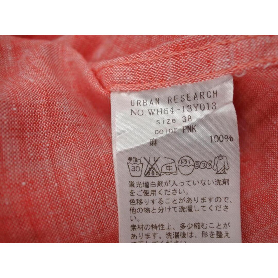 URBAN RESEARCH(アーバンリサーチ)のURBAN RESEARCH アーバンリサーチ リネン100% シャツ size38/ピンク ■◇ メンズ メンズのトップス(シャツ)の商品写真