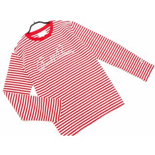 アーノルドパーマー(Arnold Palmer)のarnold palmer アーノルドパーマー ボーダー ロゴ カットソー size4/白ｘ赤 ◇■ メンズ(Tシャツ/カットソー(七分/長袖))