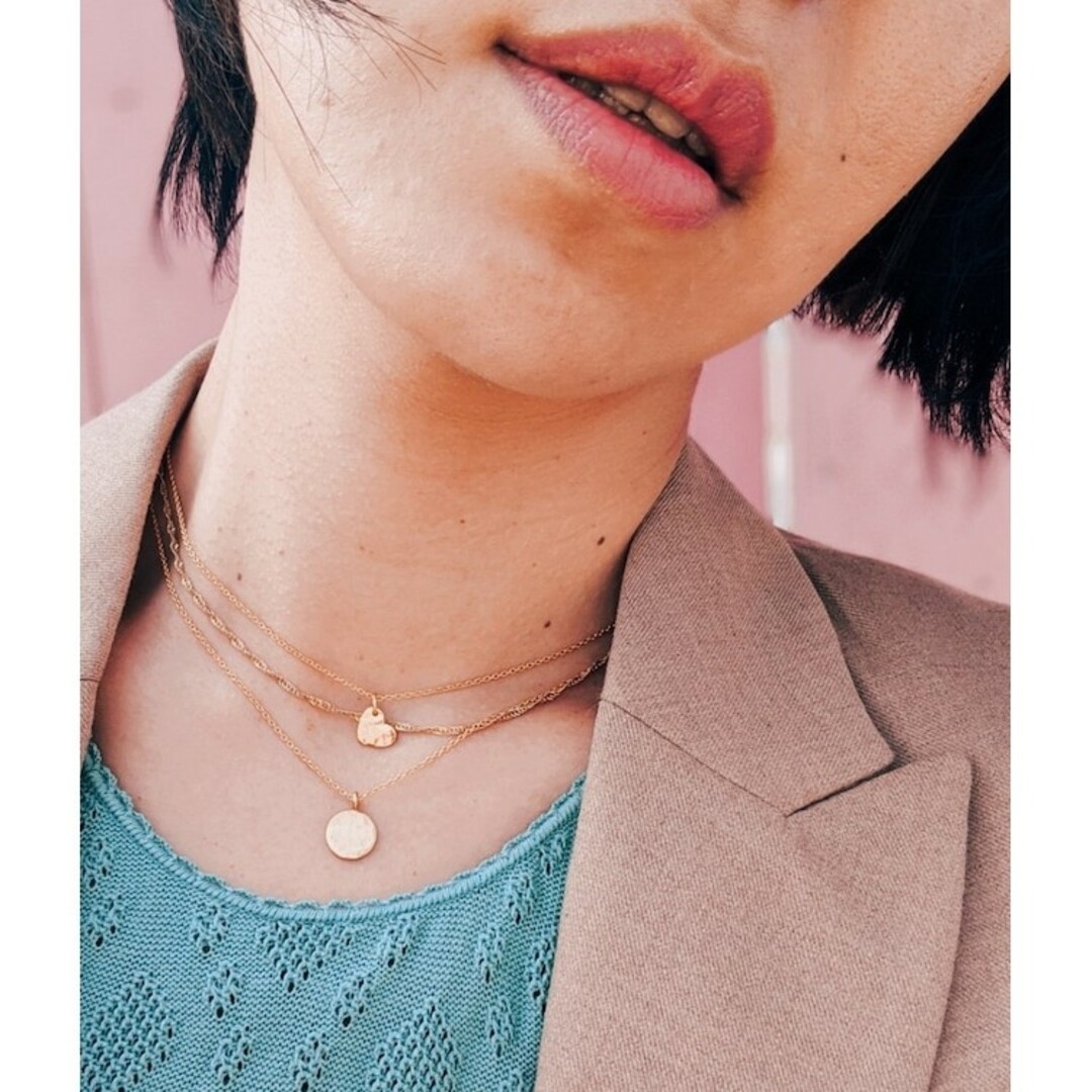 agete(アガット)のKhana Jewelry Jane ハートネックレス ゴールド 24K レディースのアクセサリー(ネックレス)の商品写真