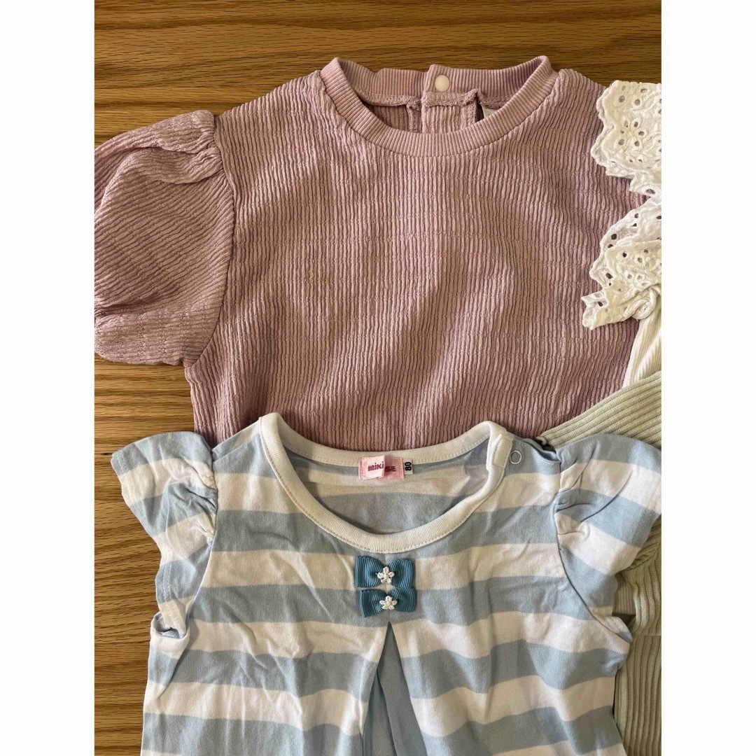 mikihouse(ミキハウス)のTシャツ4枚セット　80センチ キッズ/ベビー/マタニティのベビー服(~85cm)(Ｔシャツ)の商品写真