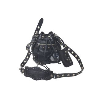 バレンシアガ(Balenciaga)のBALENCIAGA バレンシアガ ルカゴールXS ショルダーバッグ 702431 1VG9Y 1000 2023年SS ブラック ラムスキン 美品 中古 61214(ハンドバッグ)