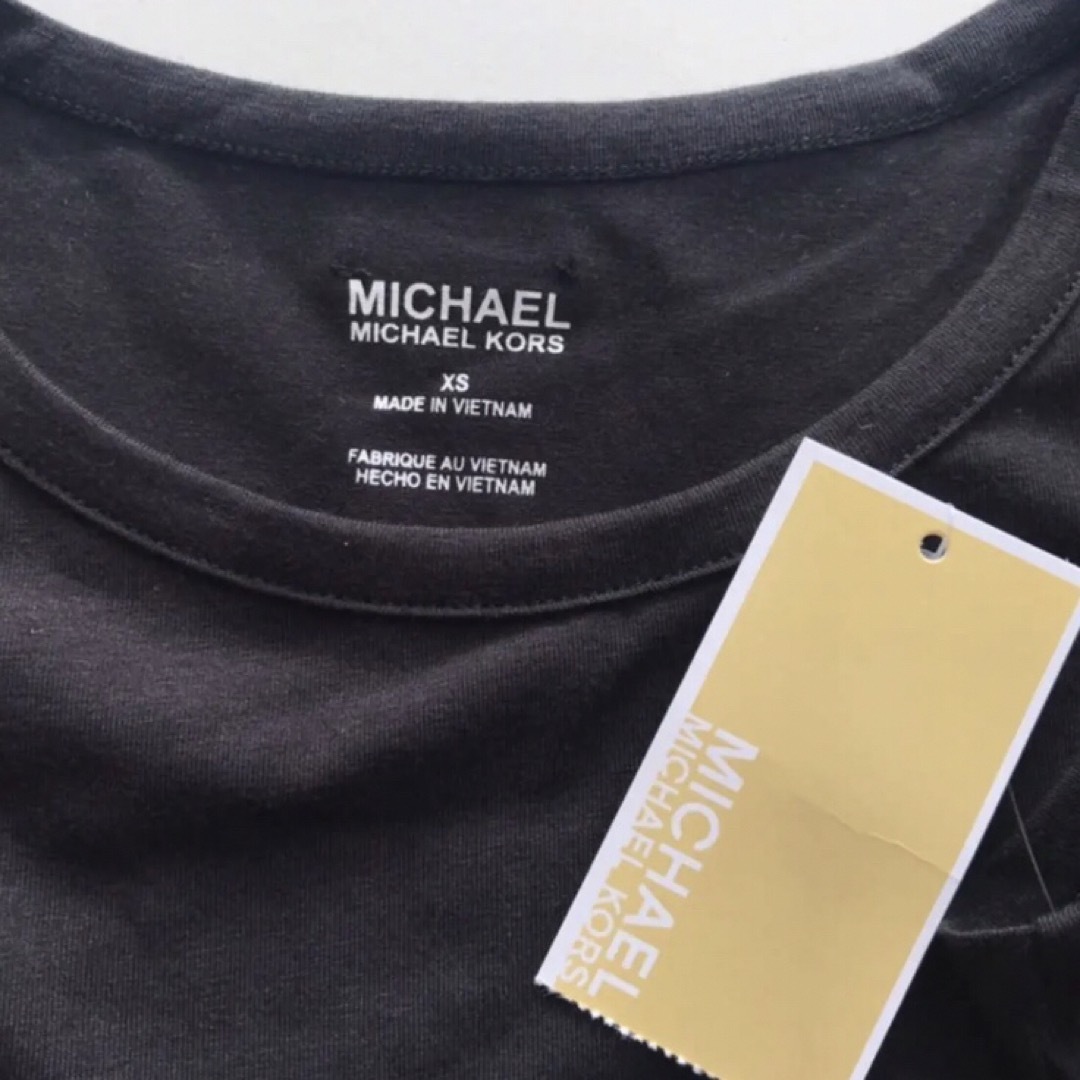 Michael Kors(マイケルコース)のレア 新品 マイケルコース USA レディース Tシャツ XS ワンピース 黒 レディースのトップス(Tシャツ(半袖/袖なし))の商品写真