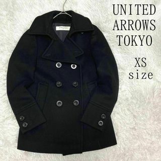 ユナイテッドアローズ(UNITED ARROWS)の【美品】UNITED ARROWS TOKYO ブラックピーコート(ピーコート)