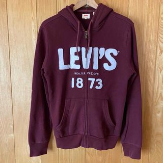 リーバイス(Levi's)の中古 リーバイス フード付 前チャック トレーナー 前見頃フェルト刺繍付 メンズ(パーカー)