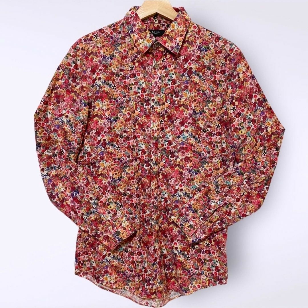 ポールスミス paulsmith メンズ 総柄 花柄 シャツ 赤 Lサイズ ポールスミス paulsmith メンズ 総柄 花柄 シャツ 赤 Lサイズ