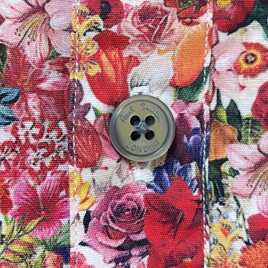 ポールスミス paulsmith メンズ 総柄 花柄 シャツ 赤 Lサイズ ポールスミス paulsmith メンズ 総柄 花柄 シャツ 赤 Lサイズ