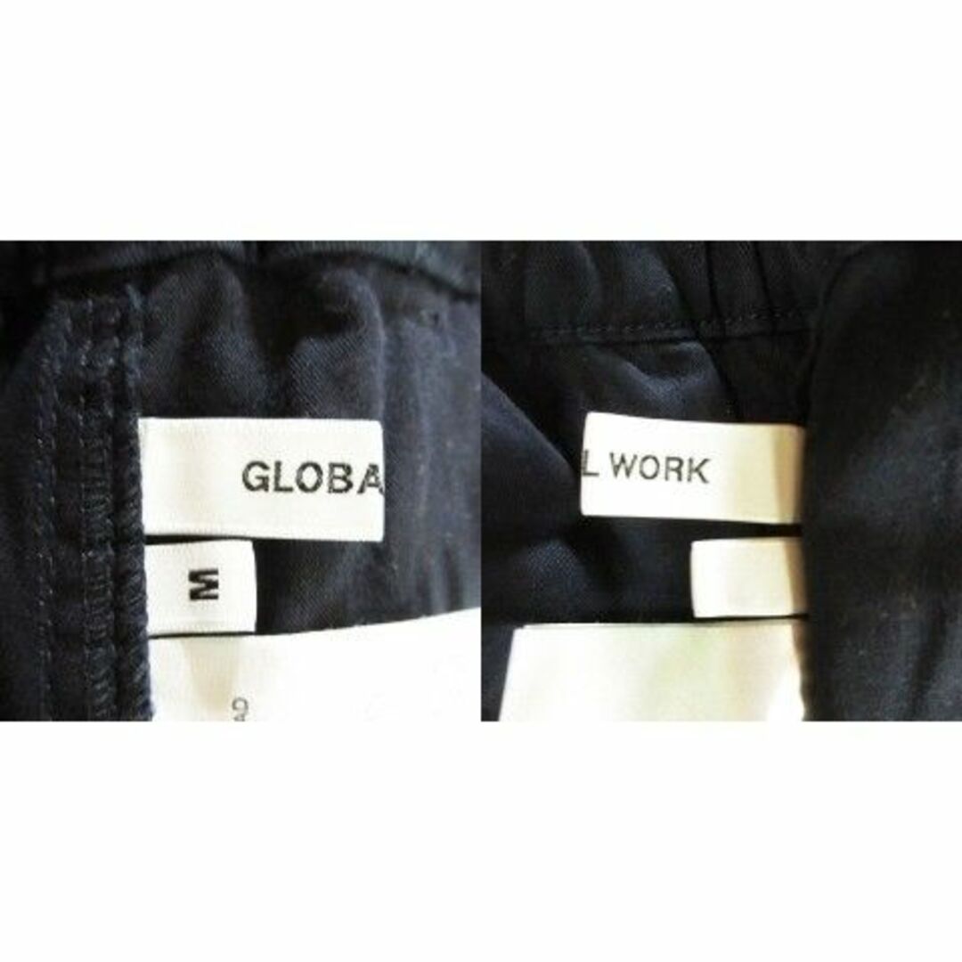 GLOBAL WORK(グローバルワーク)のグローバルワーク テーパードパンツ ストレッチ M 濃紺 220323AH2A レディースのパンツ(カジュアルパンツ)の商品写真