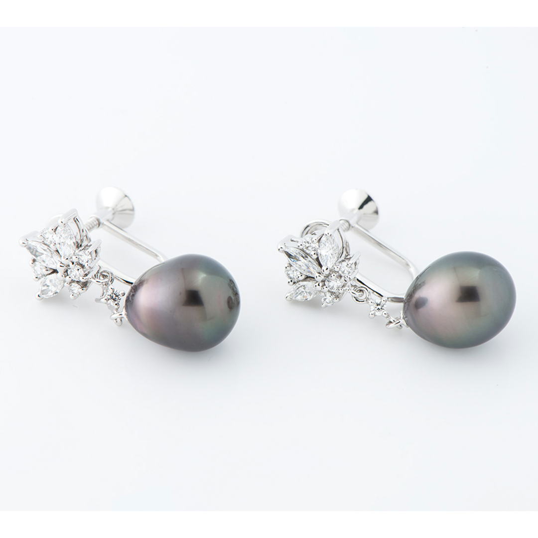 MIKIMOTO(ミキモト)のミキモト ドロップ 黒蝶真珠(南洋真珠)   イヤリング レディースのアクセサリー(イヤリング)の商品写真