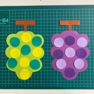 のりの練習に♪ 壁面製作キット ぶどう　幼稚園　保育園　No.2(知育玩具)