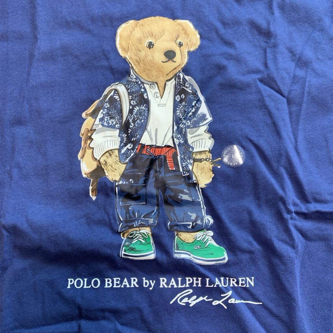 Ralph Lauren(ラルフローレン)の【新品】ラルフローレン ポロベア Tシャツ ネイビーブルー XL キッズ/ベビー/マタニティのキッズ服男の子用(90cm~)(Tシャツ/カットソー)の商品写真