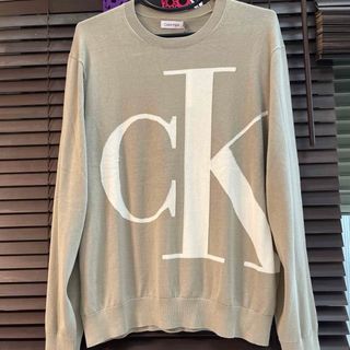 Calvin Klein - CKカルバンクライン 新品ニットセーター パーカー メンズ 長袖ロゴ トレーナー