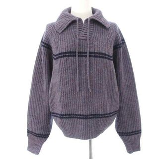 アザー(other)のジョイスアディッド 23AW ニット プルオーバー セーター ボーダー 紫 F(ニット/セーター)