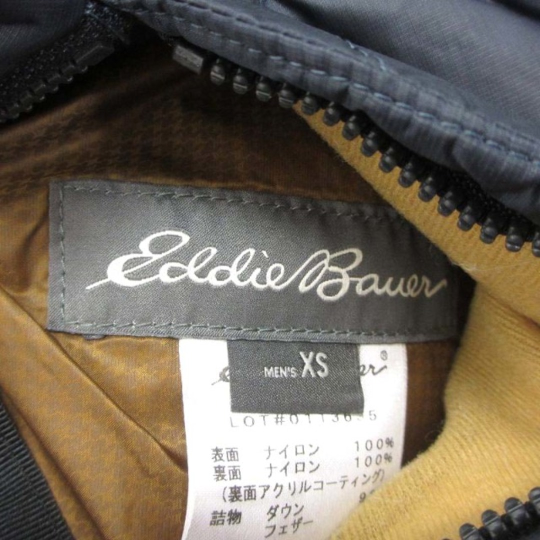 Eddie Bauer(エディーバウアー)のエディーバウアー リバーシブルダウンベスト キルティング 紺 茶 XS メンズのジャケット/アウター(ダウンベスト)の商品写真