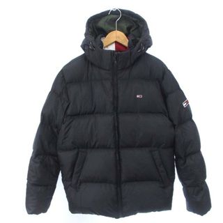 トミー(TOMMY)のトミー ジーンズ ダウンジャケット ジップアップ ロゴ ワンポイント 黒 L(ダウンジャケット)