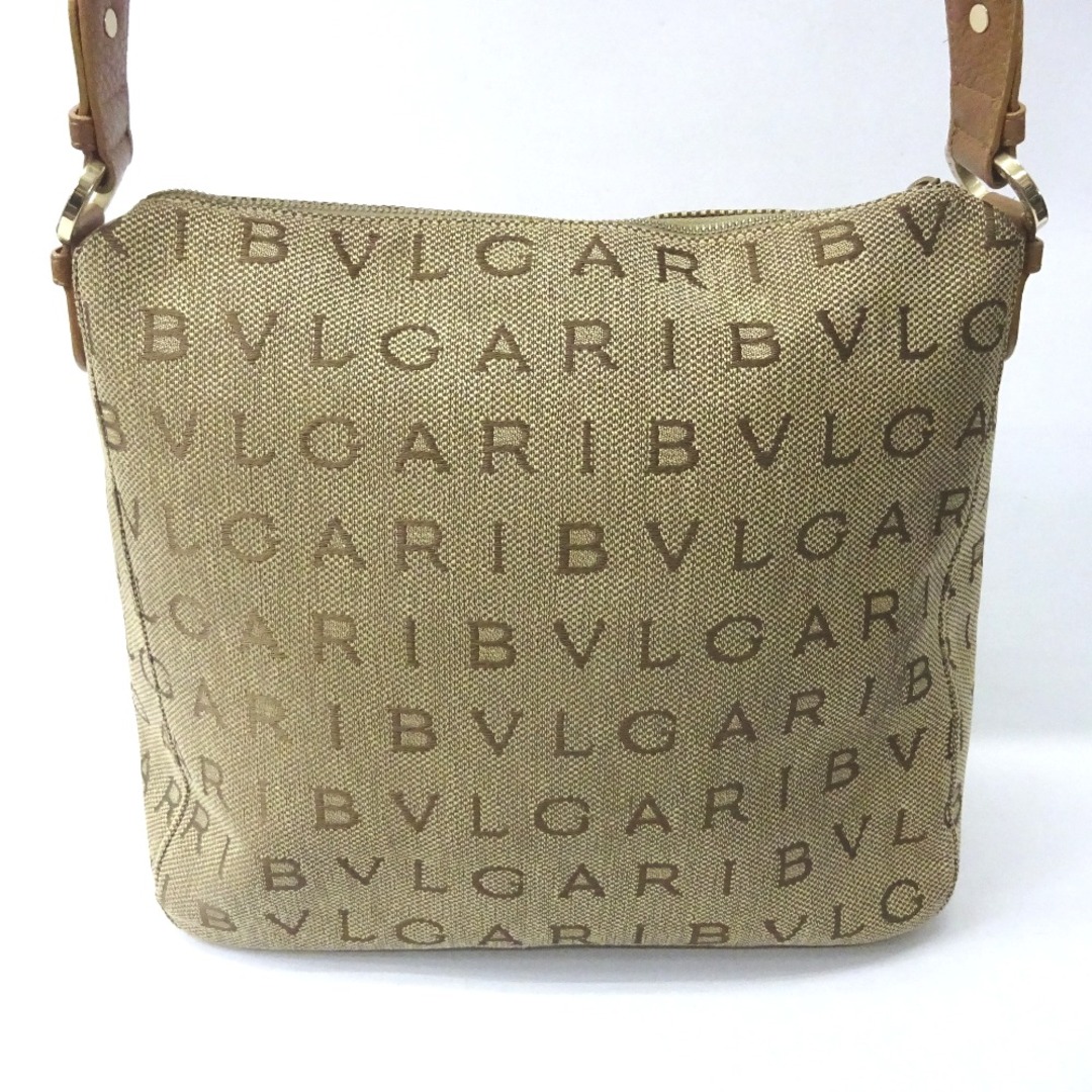 BVLGARI(ブルガリ)のブルガリ ショルダーバッグ ロゴマニア マキシレッタレ ベージュ/ブラウン FtTh956662 中古 レディースのバッグ(ショルダーバッグ)の商品写真