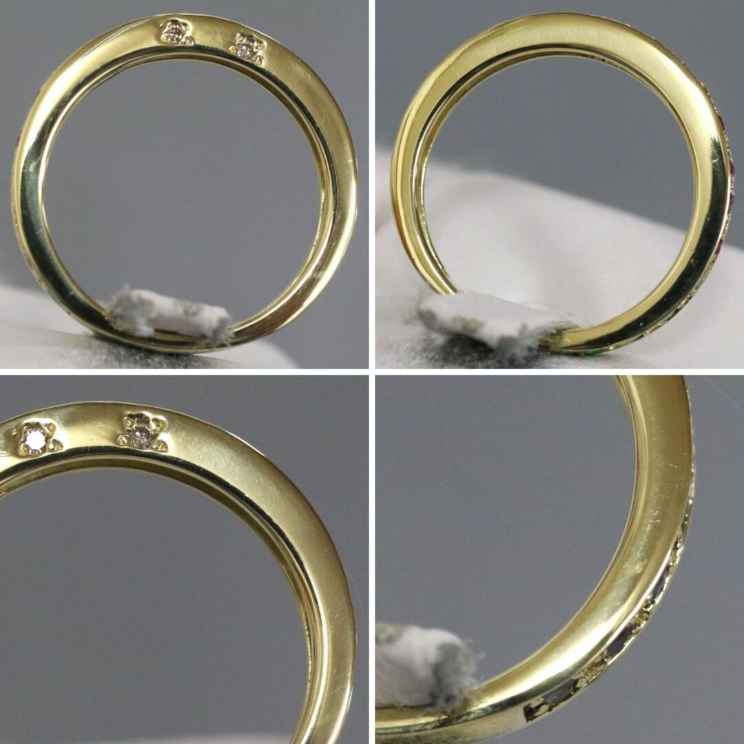 K18マルチストーンリング 3.3g #15 レディースのアクセサリー(リング(指輪))の商品写真