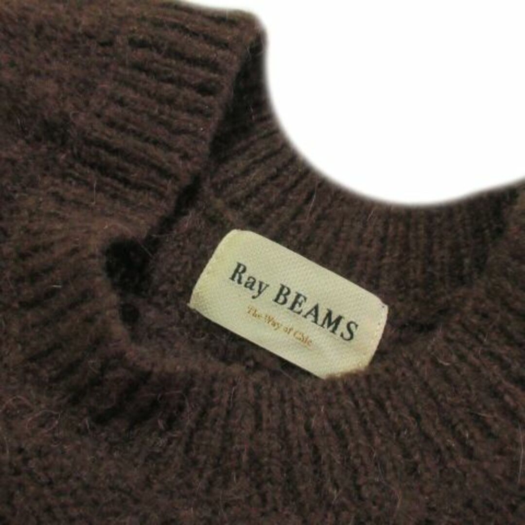 Ray BEAMS(レイビームス)のレイビームス 長袖ニット ヘム オーバーサイズ 茶 210714MN1A レディースのトップス(ニット/セーター)の商品写真