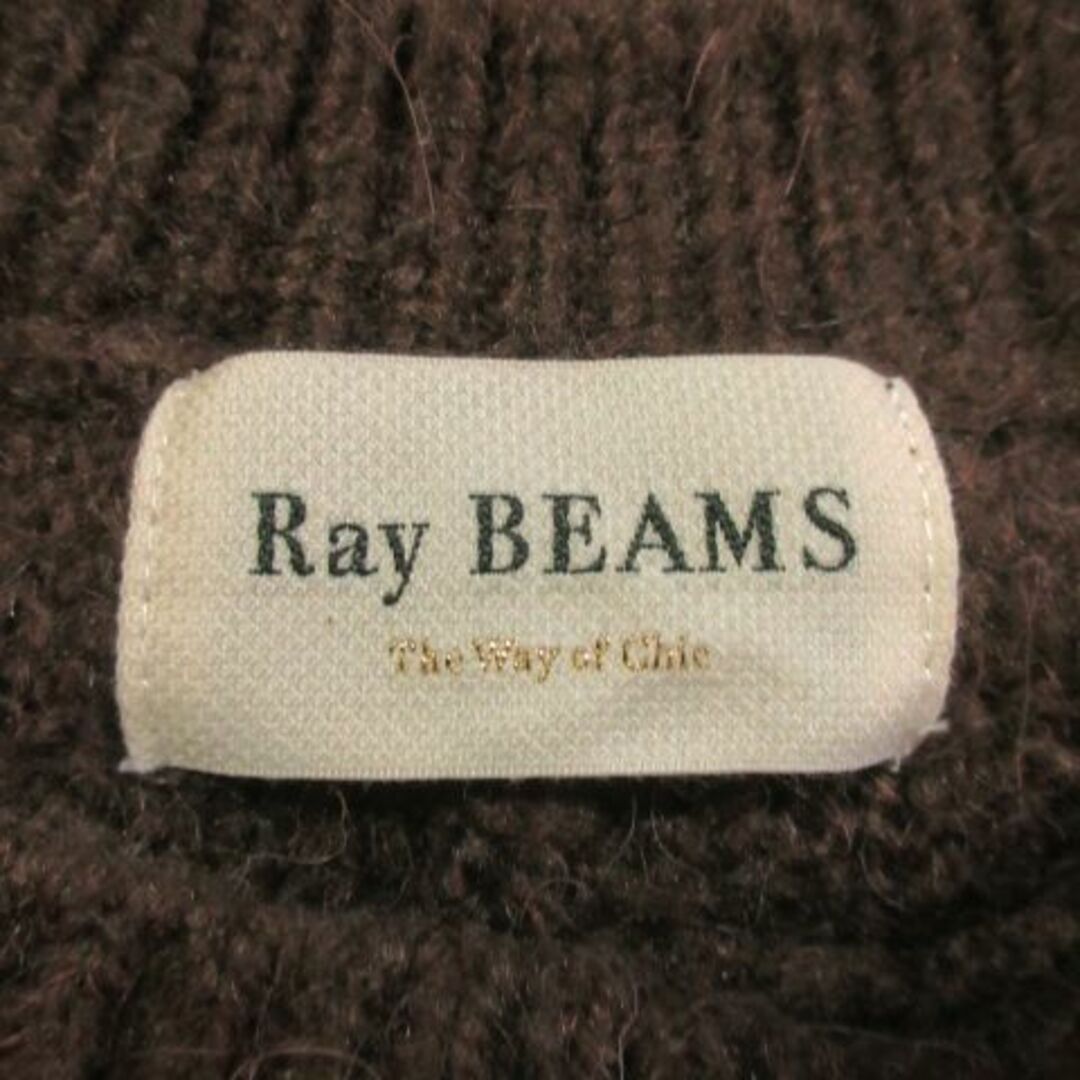 Ray BEAMS(レイビームス)のレイビームス 長袖ニット ヘム オーバーサイズ 茶 210714MN1A レディースのトップス(ニット/セーター)の商品写真